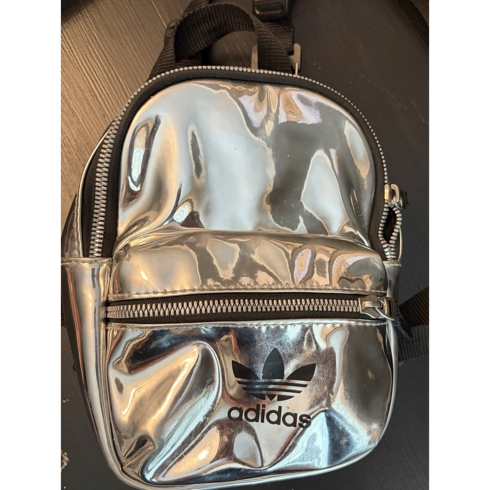 RARE adidas orignal Mini Airliner Backpack Silver Metallic